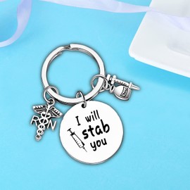 Funny RN Nurse Gifts for Women Nurse Keyring Gifts for Nursing School Student Graduation Gifts Thank You Presents Best Friend Nurse Birthday Gifts Nurses Day