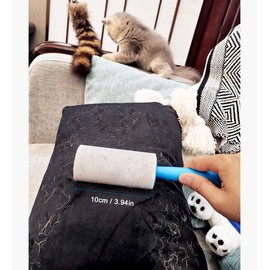 1000 Blatt Extra Klebrig Fusselrolle für Tierhaare Kleidung,Fusselroller Tierhaarentferner Fusselbürste für Haare Katzenhaare Hundehaare (10 Rollen mit 2 Abroller)