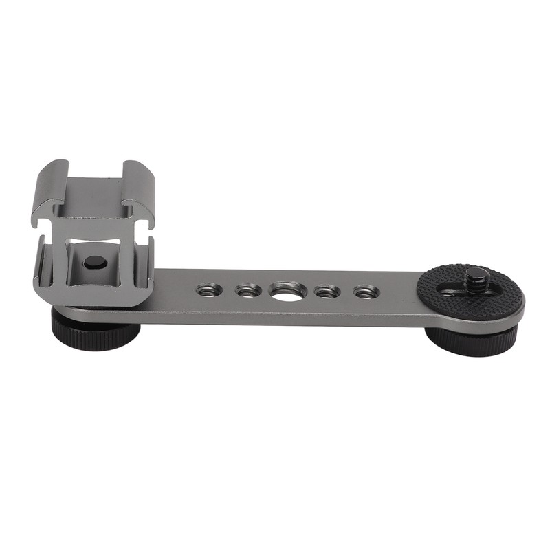 Triple Cold Shoe Extension Bracket Aluminium Alloy Microphone Stand Mount