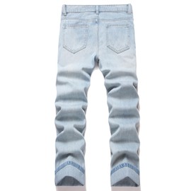 Lanscadran Boy's Light Blue Straight Fit Fashion Denim Jeans,L0362,16