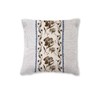 KI Japan 167006 Rocco Cushion Cover Flower GY W 17.7