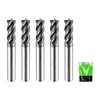 SHAPPRO 1/4 Inch Carbide Square End Mill Aluminum Bits 4