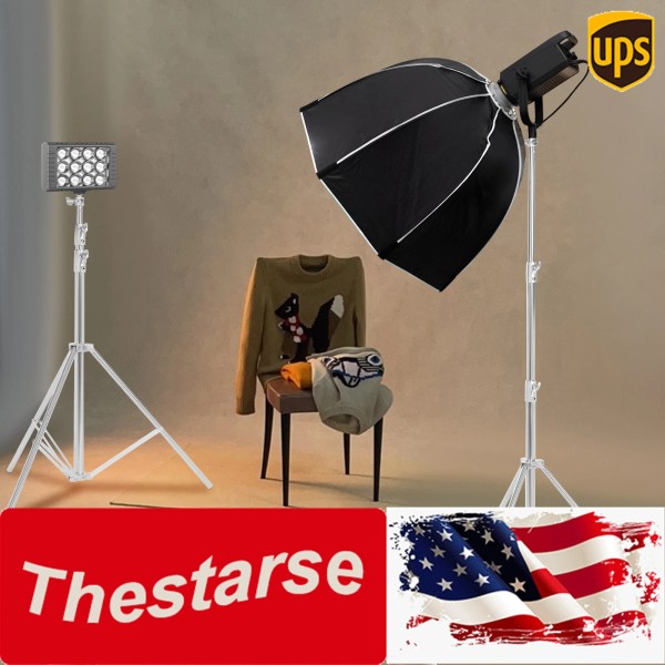 Unbranded 2pcs Photography Studio Lighting Softbox Photo Light Muslin Backdrop