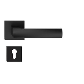 Sellon24 Door Handle Door Fitting Black BB WC PZ Design Door Handle Interior Door Handle Aluminium (Euforie PZ (ZIBZCZK))