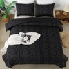Andency Black Tufted Comforter Set Queen(90x90Inch), 3 Pieces(1 Tufts Comforter,