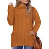 CARCOS Plus Size Sweaters for Women 1X Turtleneck Cable Knit
