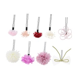 Healvian 1set Japanese Style Flower Hair Fork Faux Floral Accents Elegant Hair Accessories for Weddings Parties and Cosplay Comfortable and Lightweight Design for Women