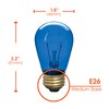 Incandescent S14 Edison Light Bulb, String Light Replacement, E26 Medium