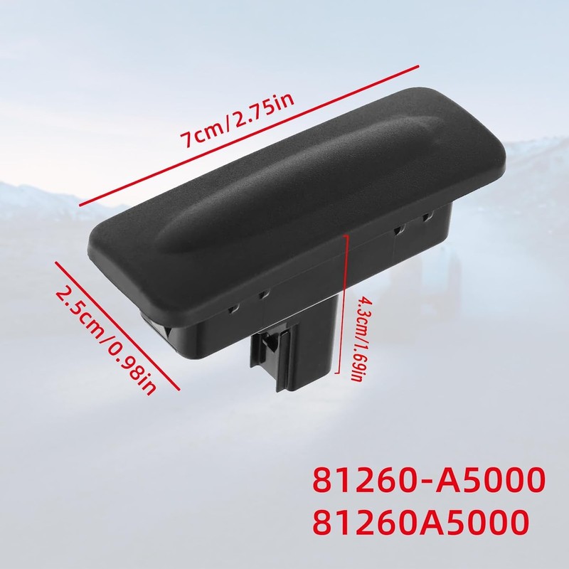 Alrens 81260A5000 81260-A5000 Tailgate Door Handle for Tailgate Release Switch