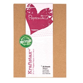 Papermania 7 x 5-inch Kraftstax Premium Kraft Paper Inserts Eco Cardstock, Pack of 20, Brown