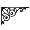 Fleur de Lis Verdigris Cast Iron Wall Shelf Bracket with