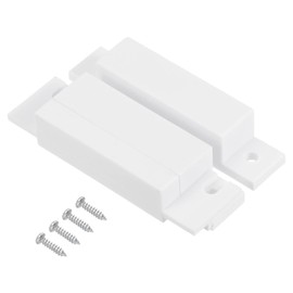 PATIKIL Magnetic Reed Switch, 1 Set Normally Open NO Wired Surface-Mounted Garage Door Window Contact Switch for Home Security