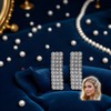 2 Pcs Silver Rhinestones Snap Hair Clips for Women Girls