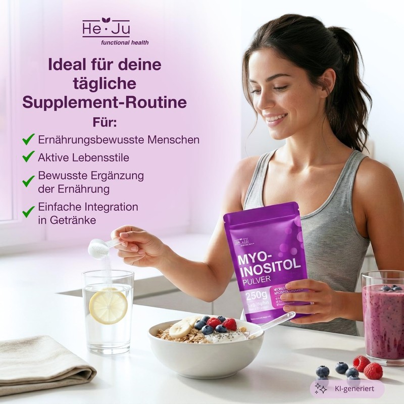 Myo-Inositol Powder 250 g, 100% Pure Inositol, High Dose 4000