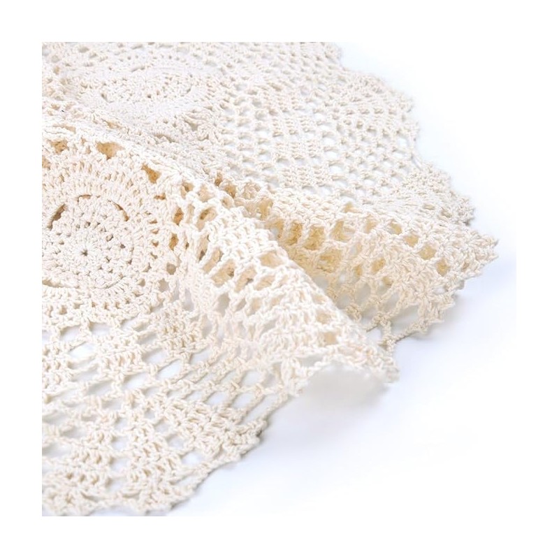 Table Runner Handmade Woven Fashion Lace Tablecloth Antique Rustic Table