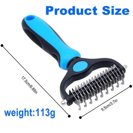 tiyiyok Unterfellbürste Hunde, Tierhaarbürste für Mittellanges Fell, Hundebürste & Katzenbürste mit Ergonomischem Griff, Entfernt Unterwolle, Verfilzungen & Abgestorbene Haare, Fellblitz Bürste