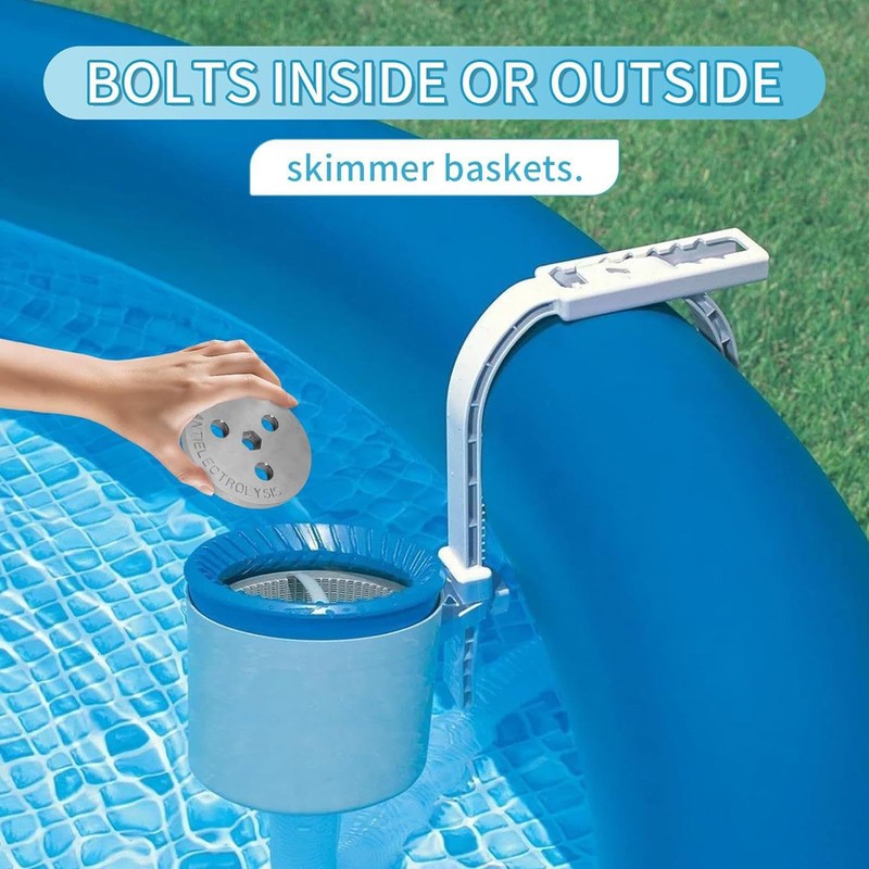 Weighted Pool Skimmer Plate, Zinc Anode for Pool, Equipment Accessories