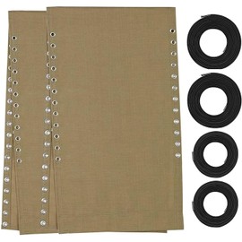 Ostlttyn Zero Gravity Chair Replacement Fabric Set of 2, 17" Gravity Chair Replacement Fabric with Replacement Cord, Zero Gravity Replacement Fabric Kit for Patio Sling Chair Outdoor Lawn Chair, Tan