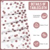 Rose Gold Confetti 6 Pack Premium Disposable Plastic Tablecloth 54