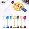 MUUYYI Stainless Steel Coffee Dessert Spoon Cute Cat Shape Teaspoon