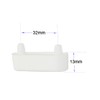 6 Pieces Wood Toilet Seat Buffers Bumper Set in White