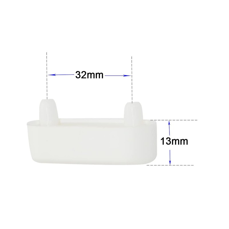 6 Pieces Wood Toilet Seat Buffers Bumper Set in White