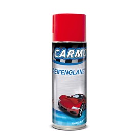 CARMO Tyre Shine with Long-Lasting Effect, For New Shine, Wet Look, Jet Black Without Greasy Surface, Protects Against Environmental Influences, UV Protection, Care of Rubber Seals, 400 ml