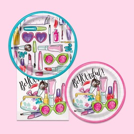 Unique Party 72515 - 23cm Spa Party Paper Plates, Pack of 8