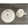 Noritake Ardmore Platinum 7601 Footed Cup and Saucer Set Retired