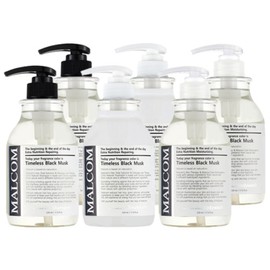Malcolm Timeless Black Musk Shampoo 520ml + Treatment 520ml + Body Wash 520ml, 2 sets / 말콤 타임리스 블랙머스크 샴푸 520ml + 트리트먼트 520ml + 바디워시 520ml, 2세트