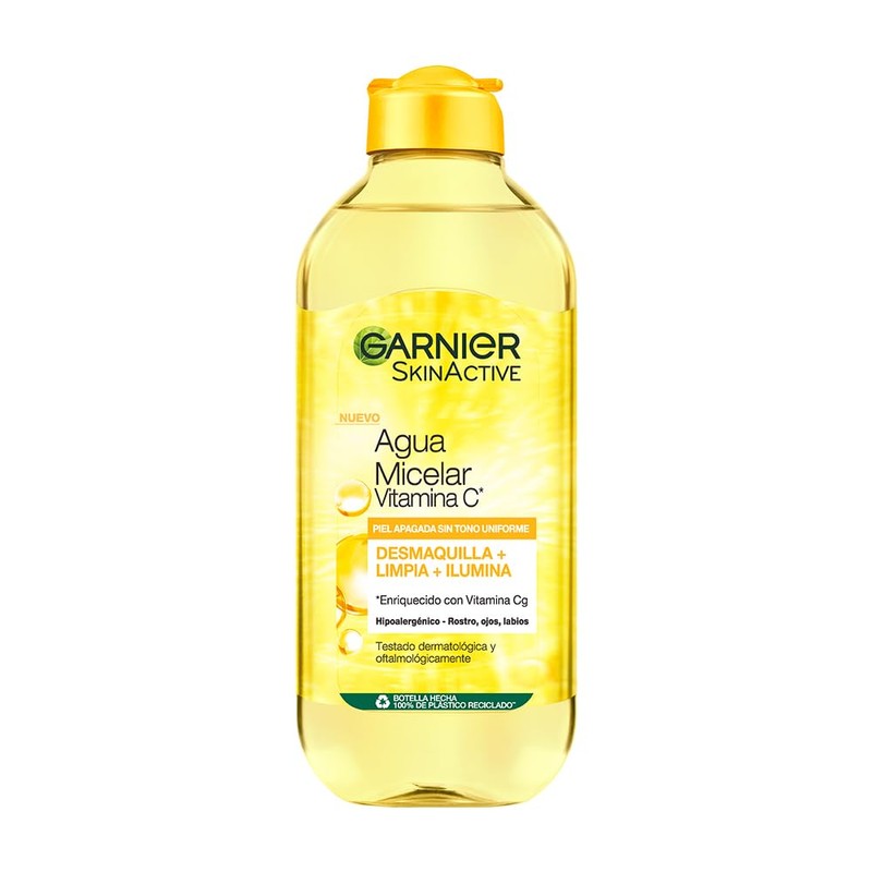 Garnier Express Aclara Agua micelar desmaquillante con Vitamina C Tono