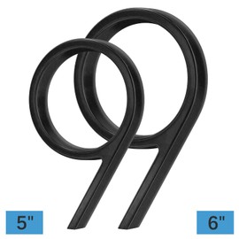 6" Stainless Steel Floating House Number 9, Metal Modern House Numbers, Mailbox Decor Number with Nail Kit, Coated Black, 911 Visibility Signage (Large 9)