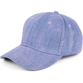 styleBREAKER 04023087 Unisex Jeans Baseball Cap Mottled 6-Panel Denim Baseball Cap Metal Buckle Adjustable, Lilac Blue