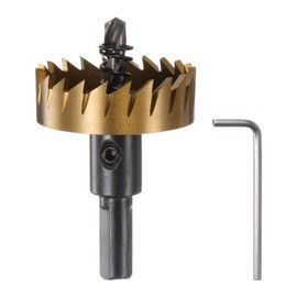 sourcing map Hole Saw 42mm (1-2/3") M35 HSS (High Speed Steel) Titanium Coated Drill Bit Cutter Opener for Stainless Steel Aluminum Alloy Metal Wood Plastic