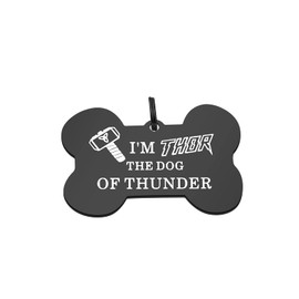 ENSIANTH Dog Collar Tags Dog Gift Superhero Gift Dog Lover Gift Funny Dog of The Thunder Pet Tags (Dog of The Thunder)