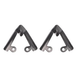 HARFINGTON 1pair Metal Shoes Pointed Protector 1.22"x1.22"x0.55" Women Toe Tip Cap Cover Elegant for High Heel Repair Decoration Protection, Black