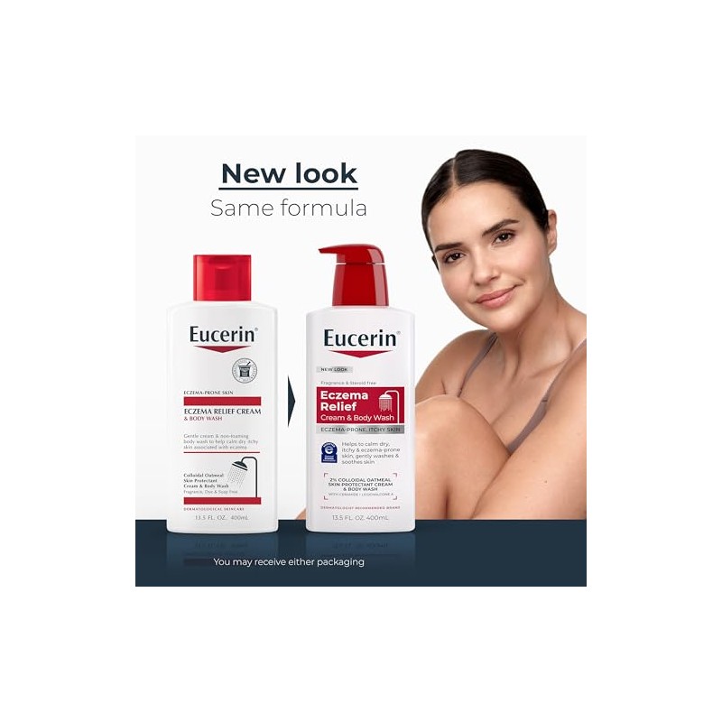 Eucerin Eczema Relief Cream and Body Wash, Colloidal Oatmeal Enriched,