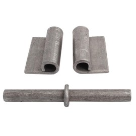 Weld-On Gate Hinge, Black Steel, 100mm x 30mm x 3mm, 10mm Pin Diameter