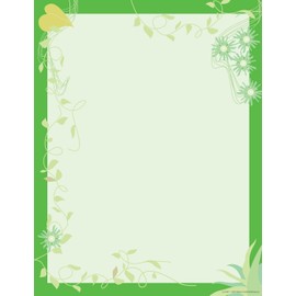 Barker Creek Designer Computer Paper, Go Green, 8.5” x 11”, Decorative Printer Paper, Stationery, 50 Sheets per Pkg, Home, School and Office Supplies (724)