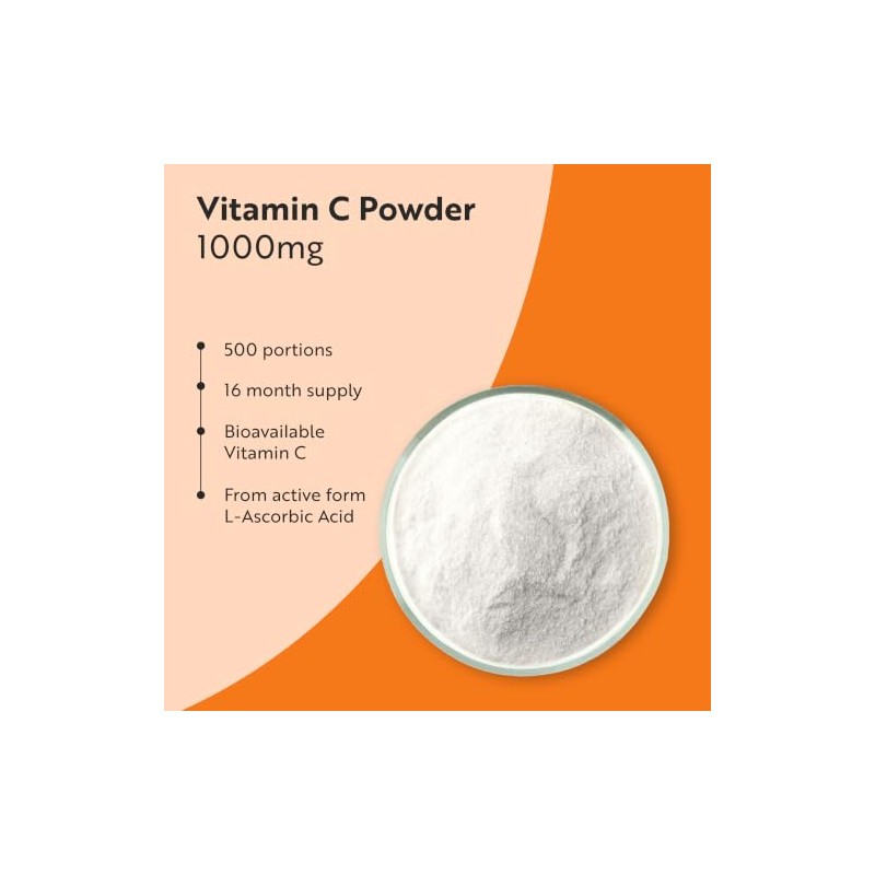 Nutravita Vitamin C Powder 500g - 1000mg Per Serving -
