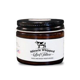 Miracle Whipped Beef Tallow Face and Body Moisturizer, Unscented, All-Natural Skin Care