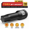 KIRXST 1/2" Drive T90 Torx Bit Socket, 6 Point Star