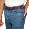 GauchoLife Polo Belt Cinturón de piel cosido a mano, Azul