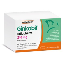 GIN KOBIL Ratiopharm Tablets Pack of 120
