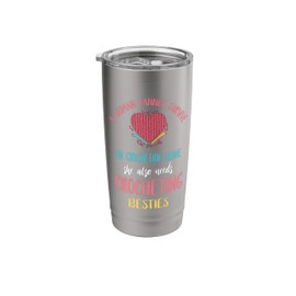 Crocheting Besties Hook Yarn Crocheter Quilting Crochet Stainless Steel Insulated Tumbler