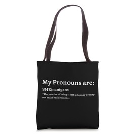 Saint Patricks Day Pronouns She/nanigans seasonal tote Tote Bag