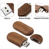 4GB Wood Flash Drives 5 Pack, FEWINA Oval Walnut Wooden