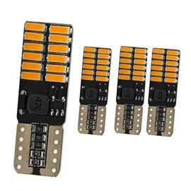 T10 W5W CANBUS CANSELLER Built-in LED DC12V 4014SMD 24 Rows Non-Polarizing Position License Plate Light Amber Double Sided Light Set of 4