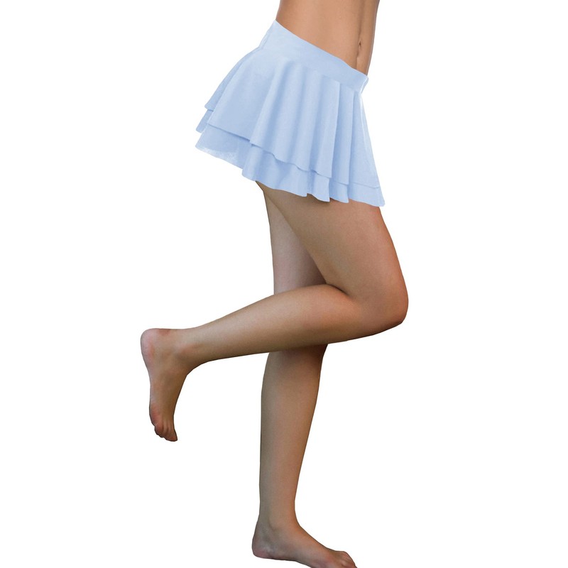 Afibi - Minifalda plisada sexy para mujer, Azul-cielo, Large