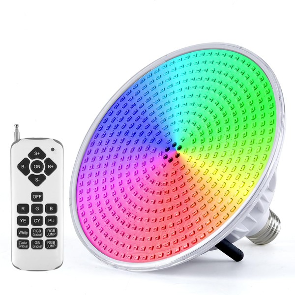 SngBrt 2024 Upgraded 50W Color LED Pool Light Bulb, 120V
